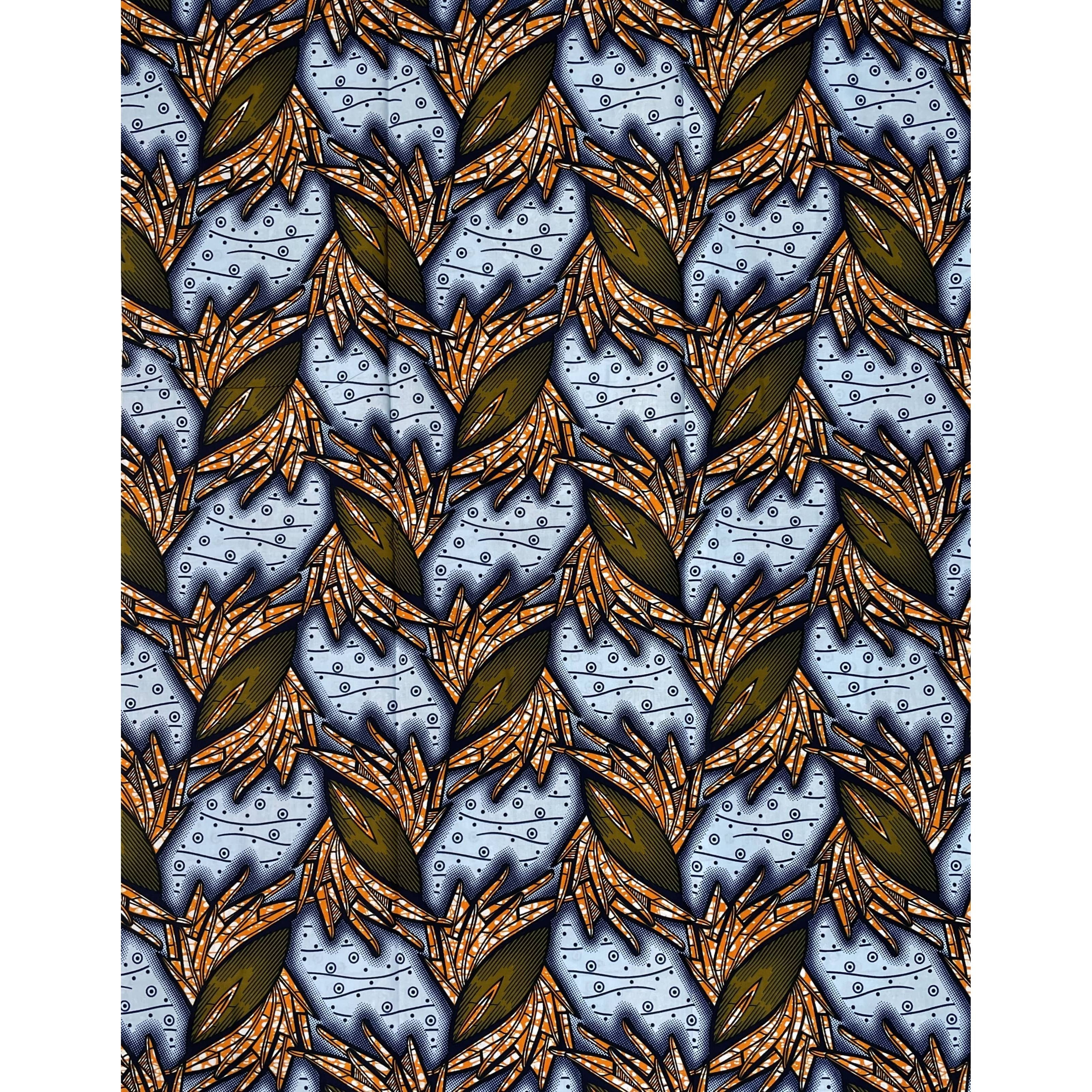 African Wax Pagne - Fabric 6 Yards 100% Cotton - MULTI