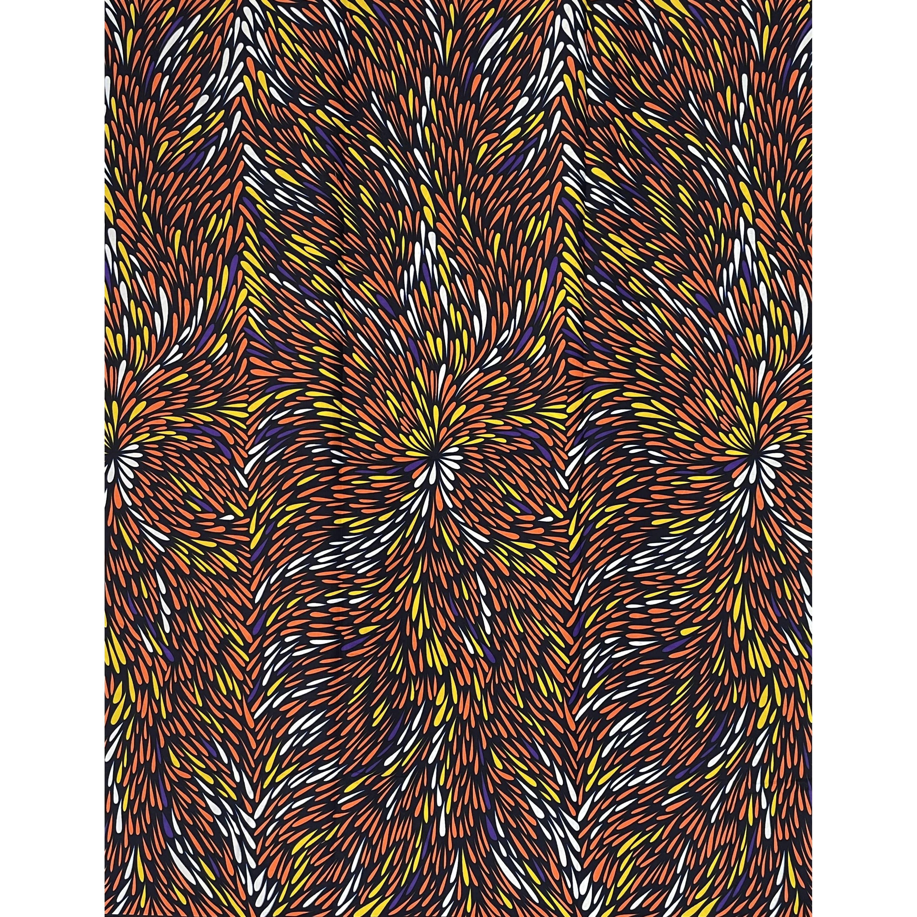 African Wax Pagne - Fabric 6 Yards 100% Cotton - MULTI