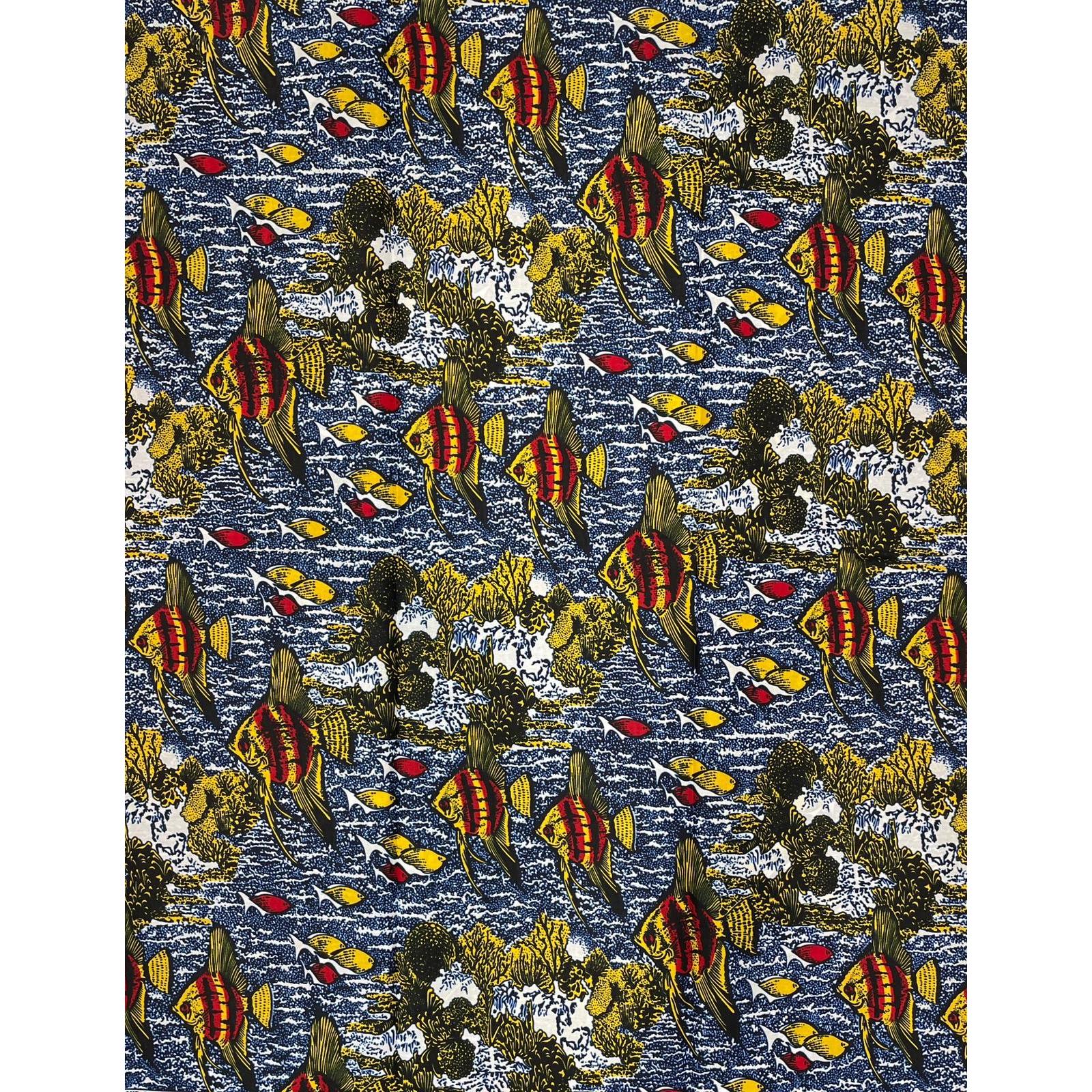 African Wax Pagne - Fabric 6 Yards 100% Cotton - MULTI